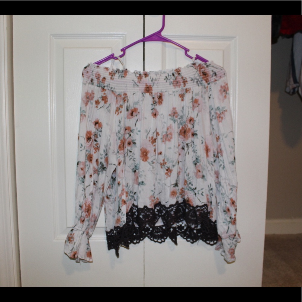 Off the shoulder, dressy shirt